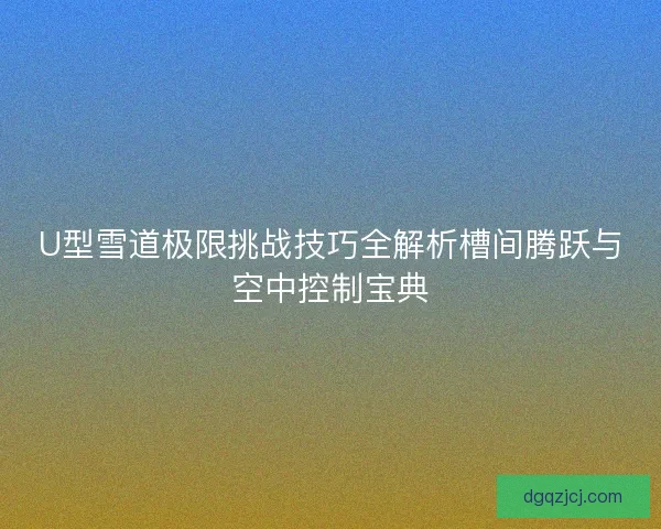 U型雪道极限挑战技巧全解析槽间腾跃与空中控制宝典